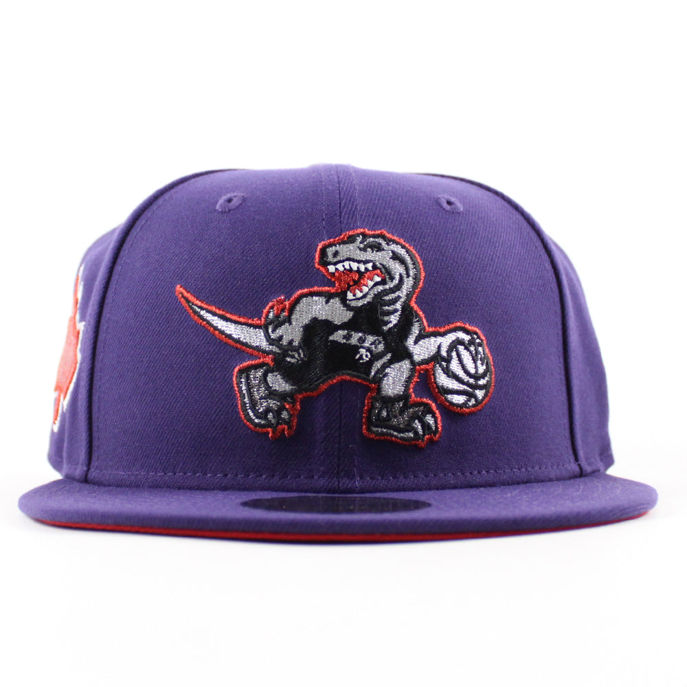 Eastern Raptors Hat Toronto Raptors Maple Leaf Patch New Era 59Fifty Fitted Hat (Purple Re ...