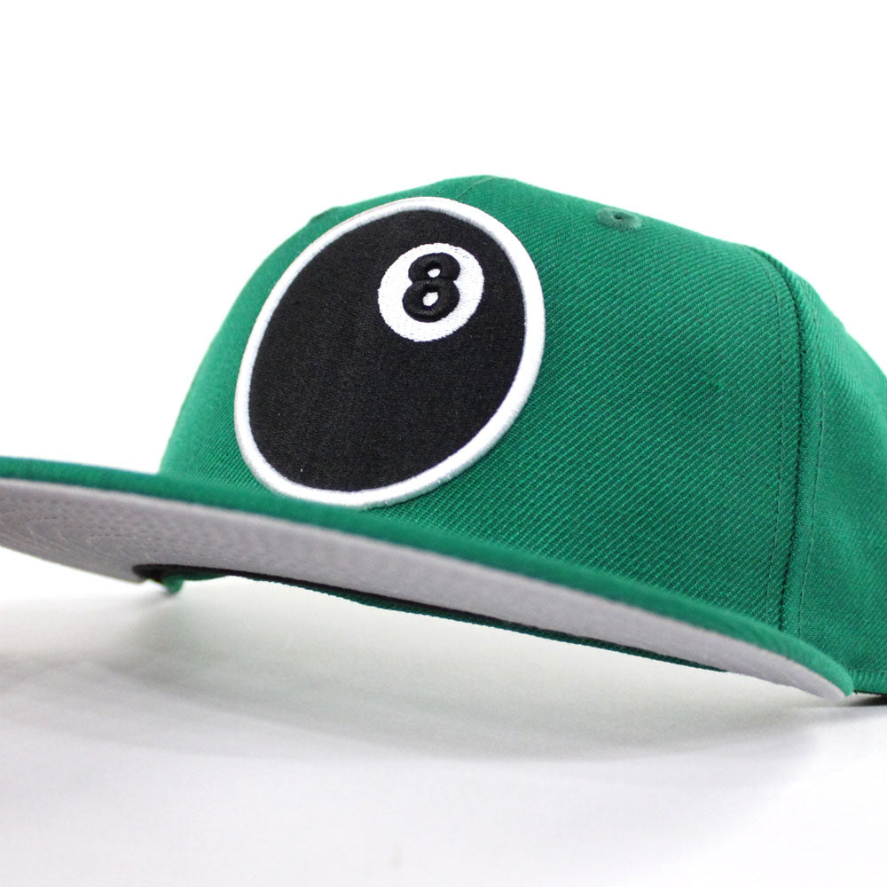 8 Ball New Era 59Fifty Fitted Hat (Green White Gray Under