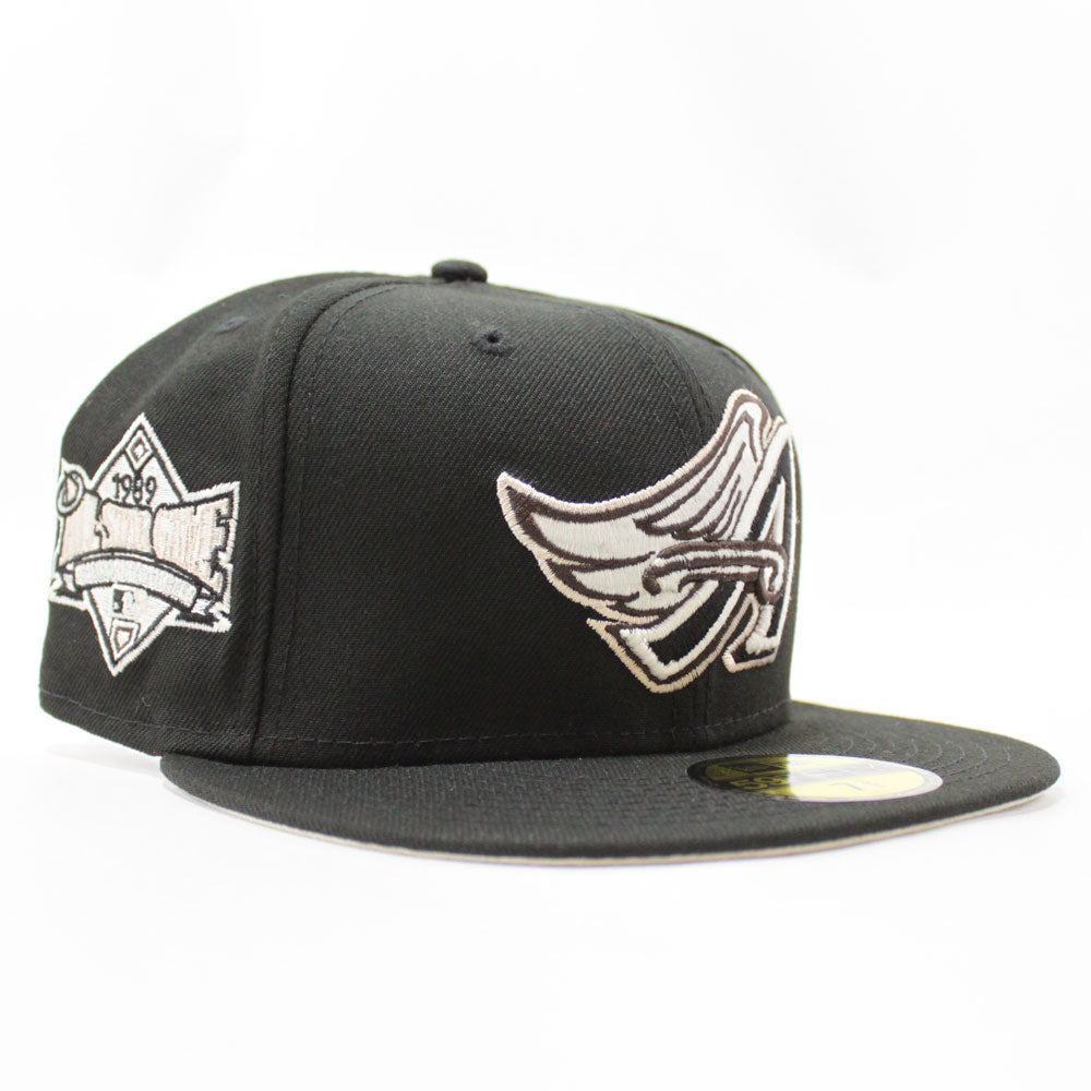 New Era California Angels Blue Nitro Collection (Friends and Family) 1989 All Star Game Capsule Hats Exclusive 59Fifty Fitted Hat Blue/Peach