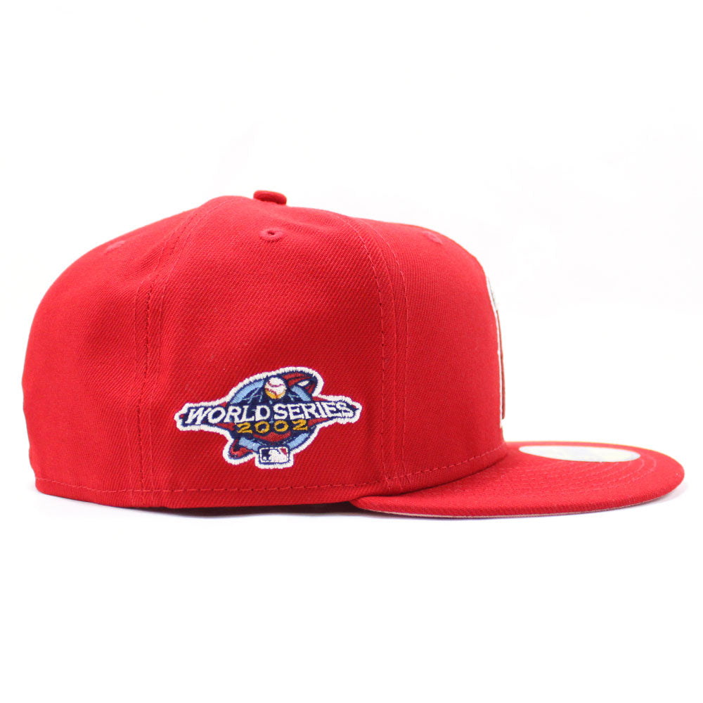 Anaheim Angels 2002 World Series New Era 59Fifty Fitted Hat (Red Pink ...