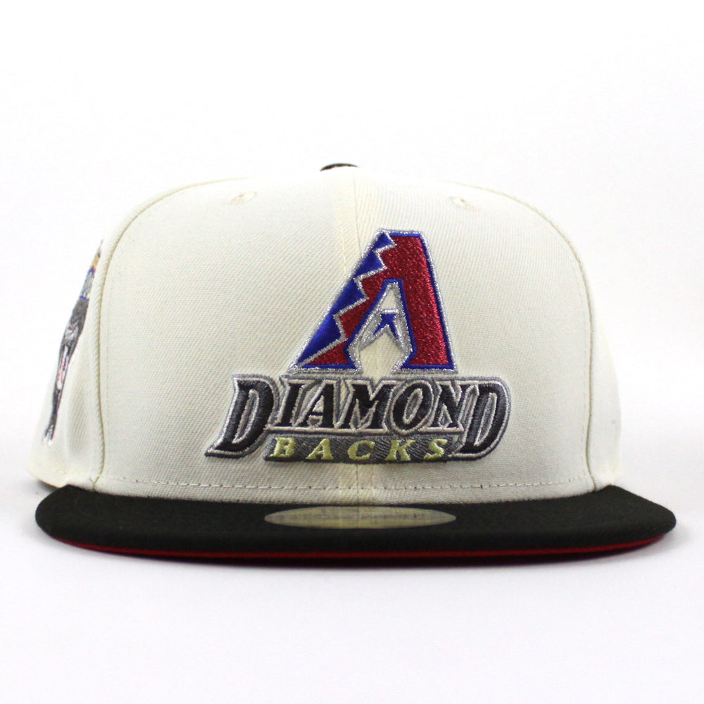 Arizona Diamondbacks 1998 Inaugural Season New Era 59FIFTY Fitted Hat (Chrome White Black Red Under BRIM) 8