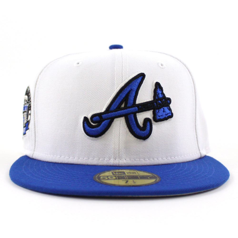 Atlanta Braves 17th Inaugural Season New Era 59Fifty Fitted Hat (White Blue  Gray Under Brim)