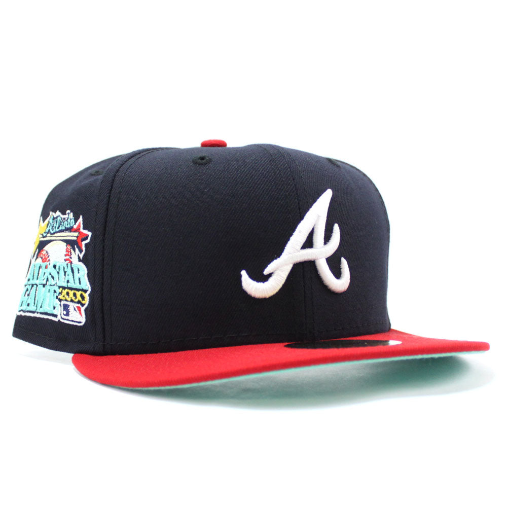 New Era 59FIFTY Velvet Atlanta Braves 2000 All Star Game Patch Jersey Hat - Maroon, Stone, Pink Maroon/Stone/Pink / 7 1/4