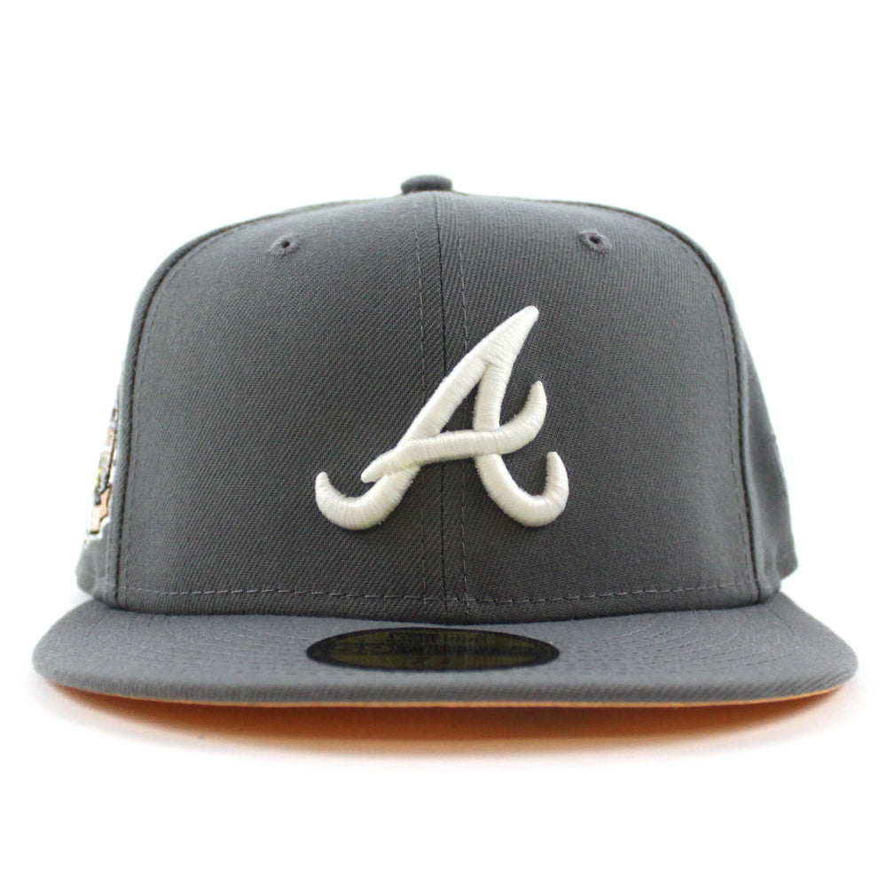 Atlanta Braves 2017 INAUGURAL SEASON New Era 59Fifty Fitted Hat (Storm Gray  Peach Under Brim)