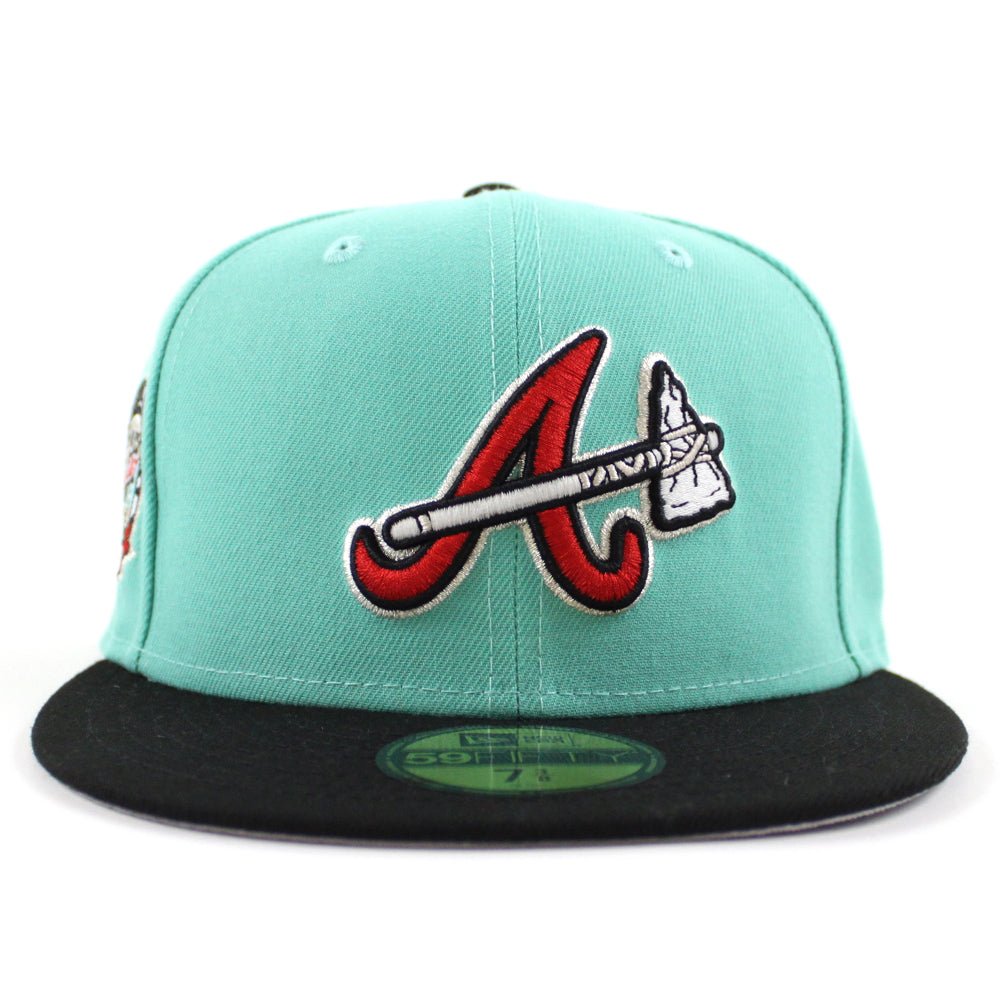 Atlanta Braves 2017 Inaugural Season New Era 59Fifty Fitted Hat (GITD Mint  Black Gray Under Brim)