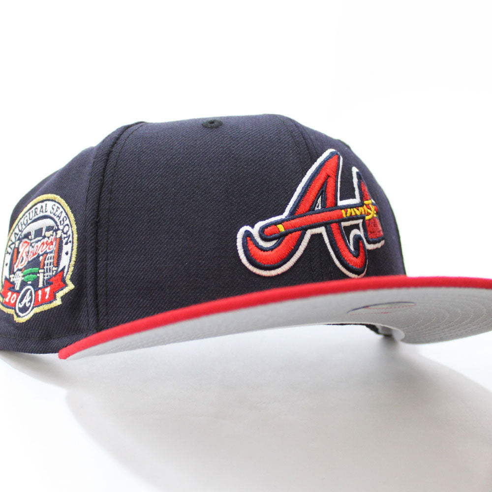 Atlanta Braves 2017 Inaugural Season New Era 59Fifty Fitted Hat (Navy Gray  Under Brim)