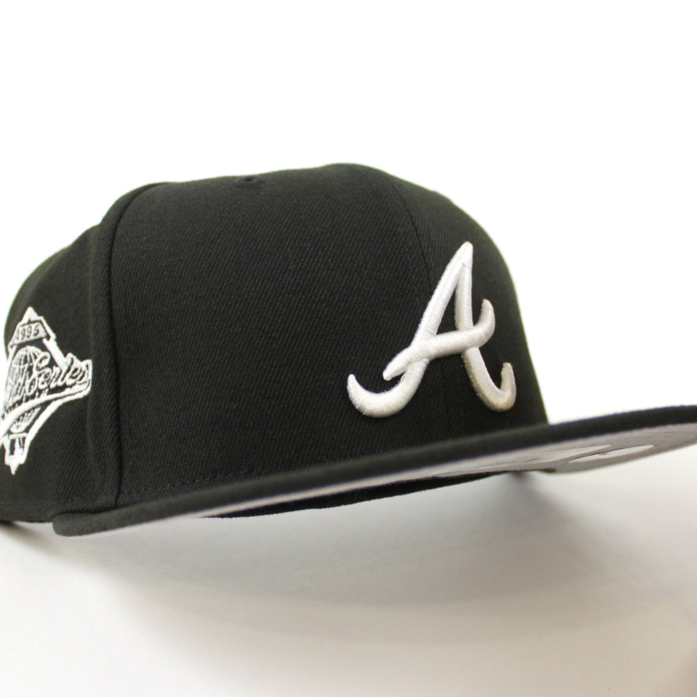 Atlanta Braves World Series New Era 59Fifty Fitted hat (Black White Gray  Under Brim)