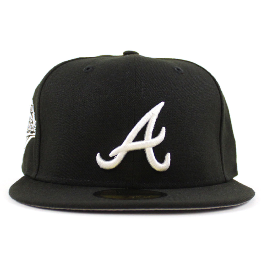 Men's New Era White/Black Atlanta Braves 40th Anniversary in Primary Eye 59FIFTY Fitted Hat