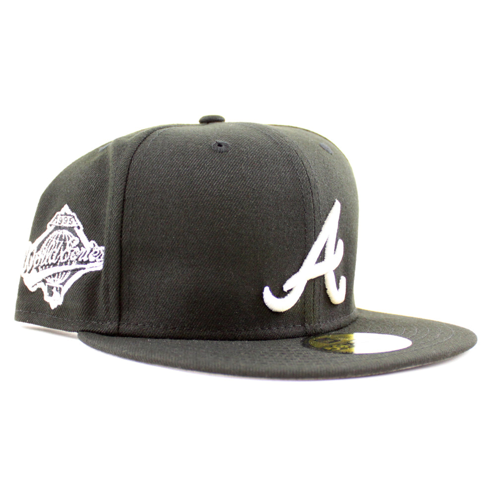 Atlanta Braves World Series New Era 59Fifty Fitted hat (Black White Gray  Under Brim)