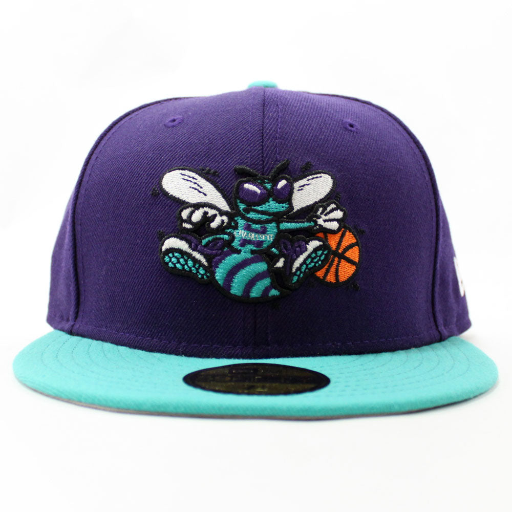 Teal Charlotte Hornets Purple Visor New Era 9FIFTY Snapback