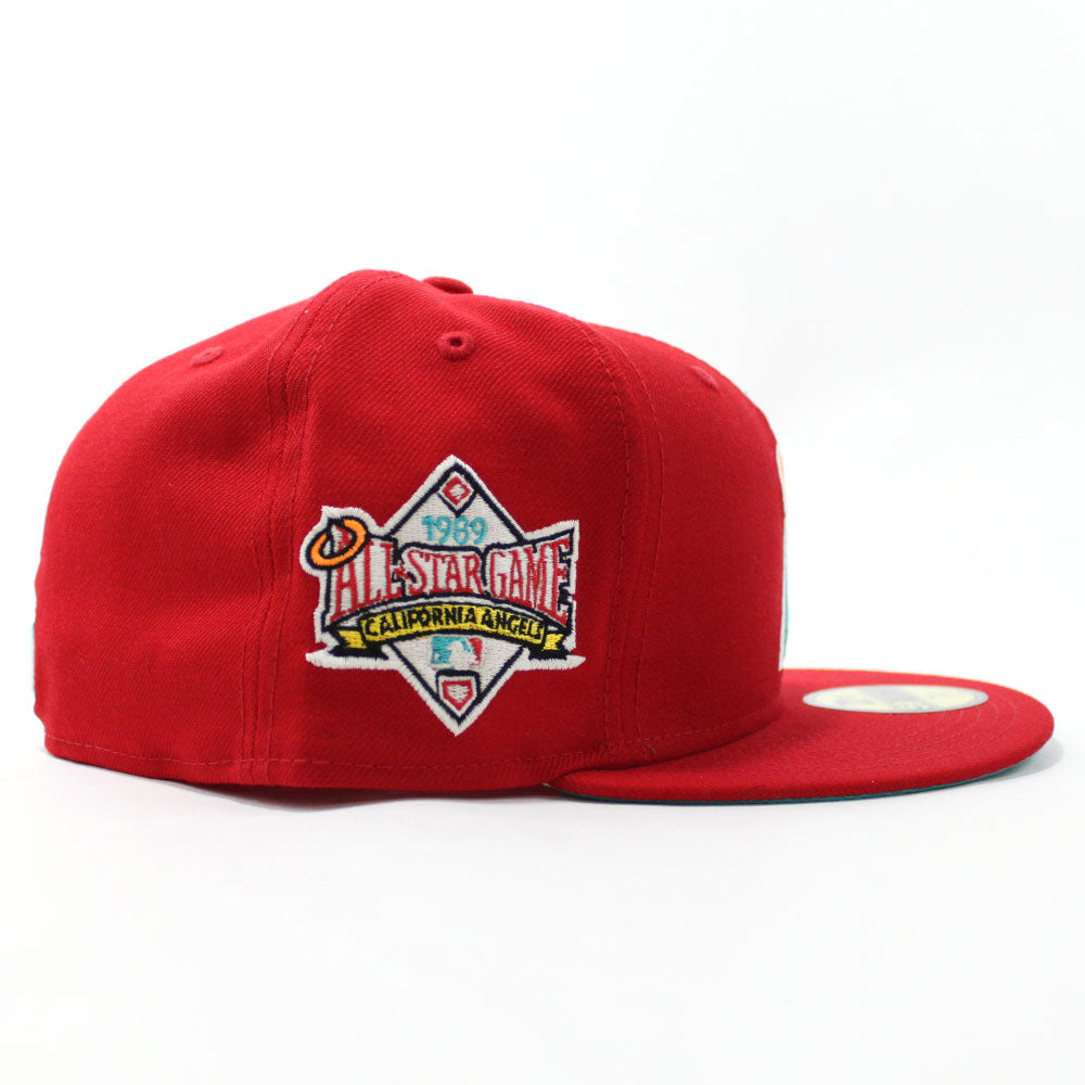 New Era Anaheim Angels Capsule Thanksgiving 1989 All Star Game 59Fifty Fitted Hat Tan/Orange