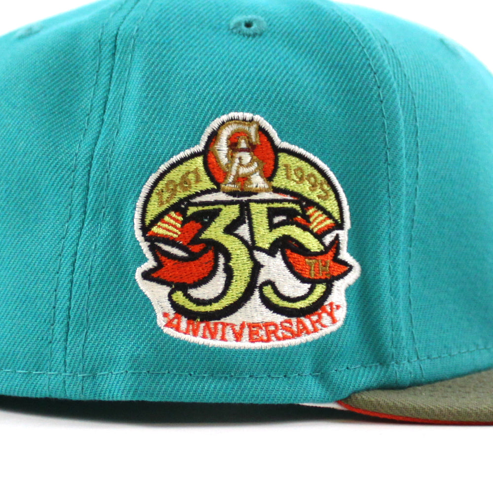 Exclusive New Era 59Fifty Los Angeles Angels 35th Anniversary Patch 7 1/4 -  NEW