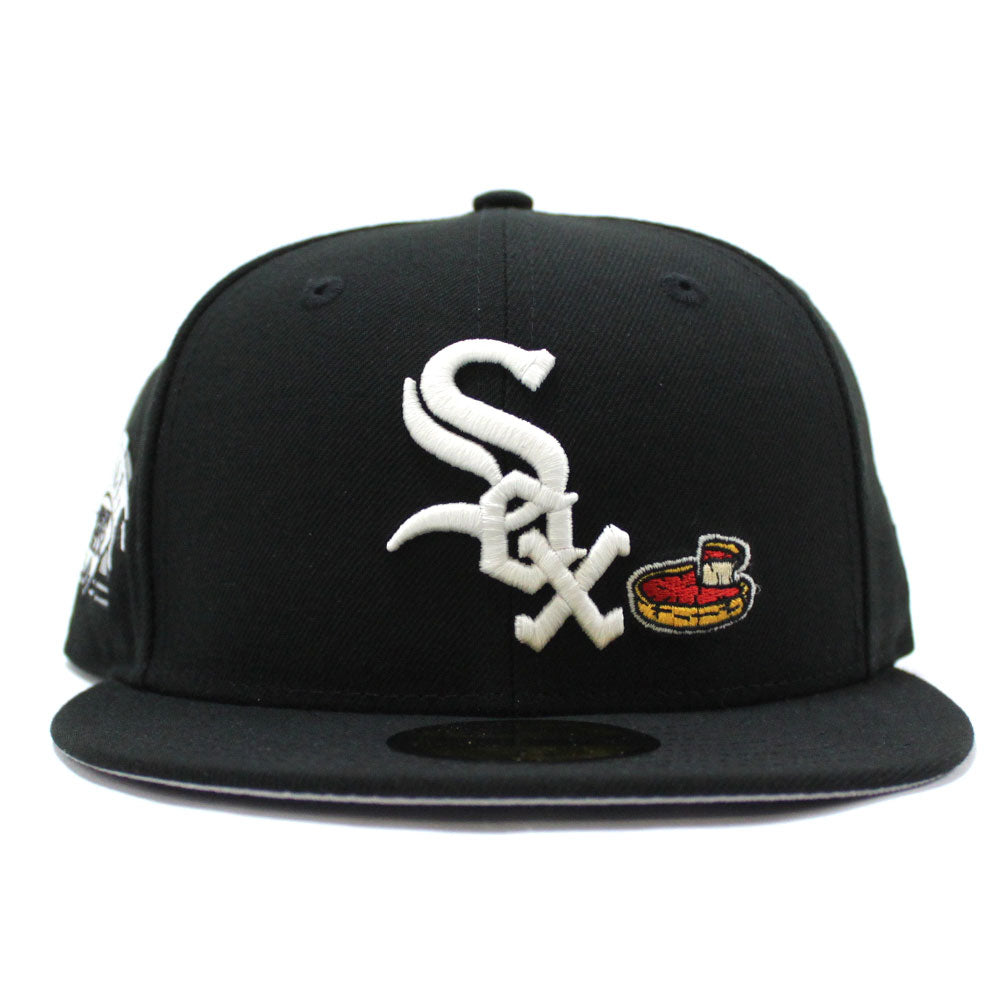 Chicago White Sox Team Eats Comiskey Park New Era 59Fifty Fitted Hat ECAPCITY