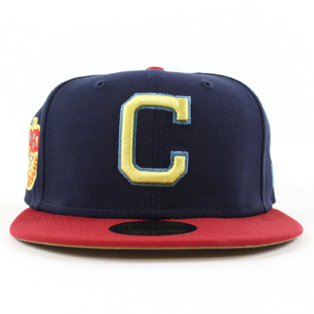 Cleveland Indians 1981 All Star Game New Era 59Fifty Fitted Hat (OCEANSIDE  BLUE PINOT RED KHAKI Under Brim)