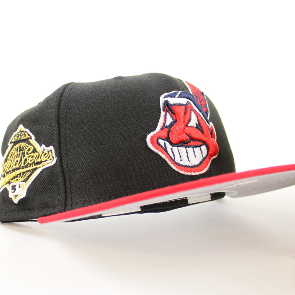 Cleveland indians world series fitted hat Clearance
