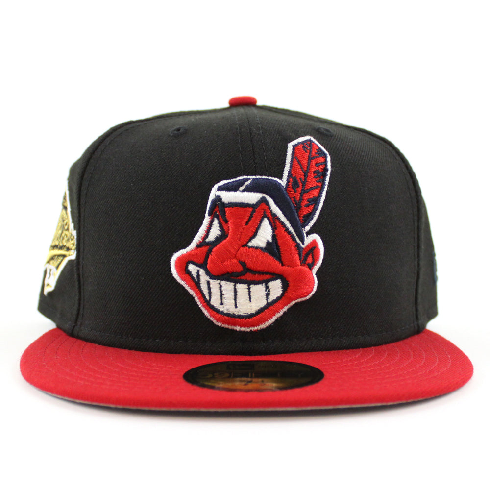 CLEVELAND INDIANS 1995 WORLD SERIES NAVY BLUE GRAY BRIM NEW ERA FITTED –  Sports World 165