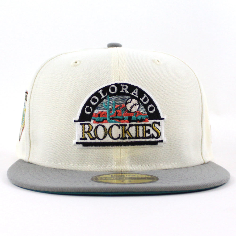 Colorado Rockies 1993 Anniversary New Era 59Fifty Fitted Hat Chrome M ECAPCITY