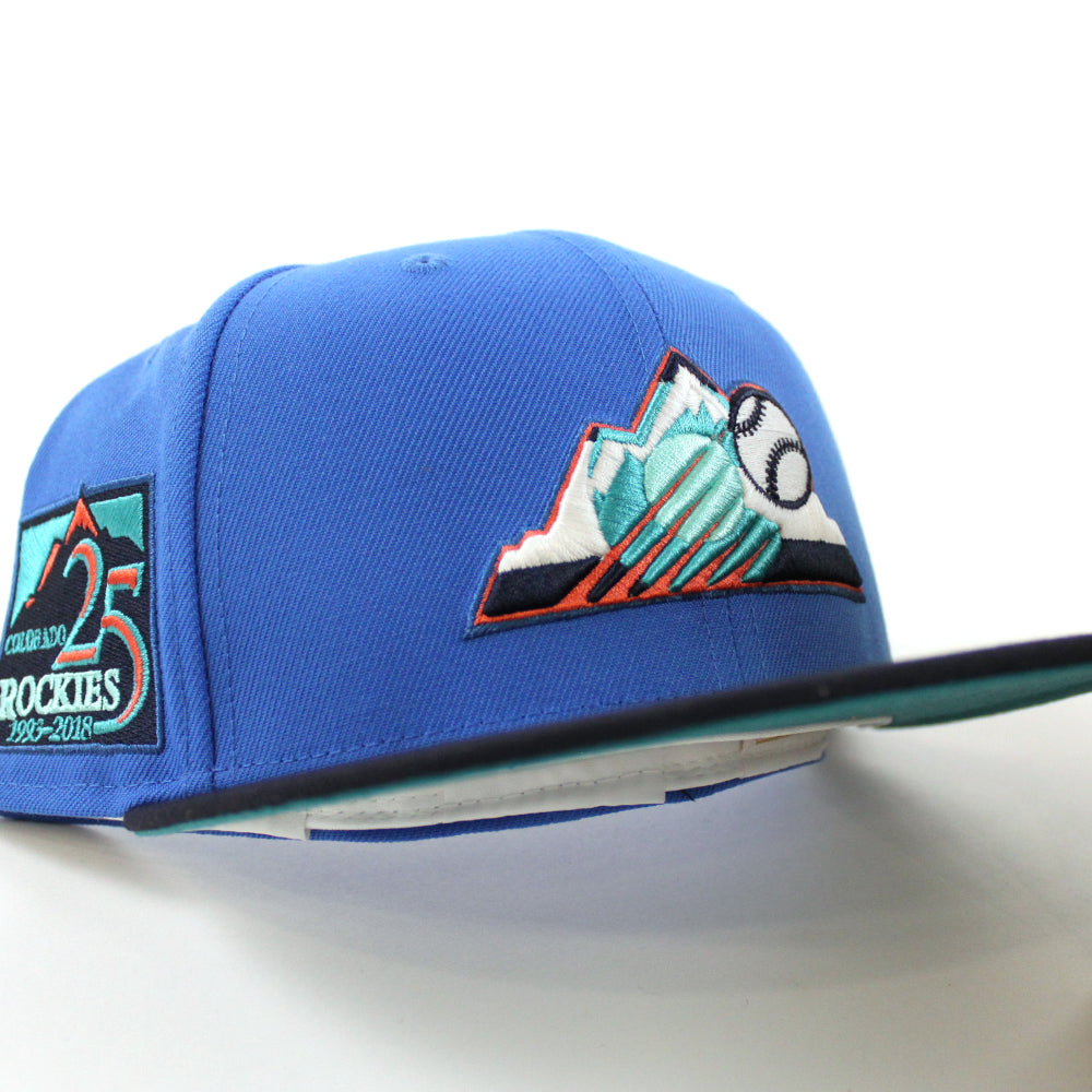 Colorado Rockies 25TH Anniversary New Era 59Fifty Fitted Hat (GITD Blu –  ECAPCITY