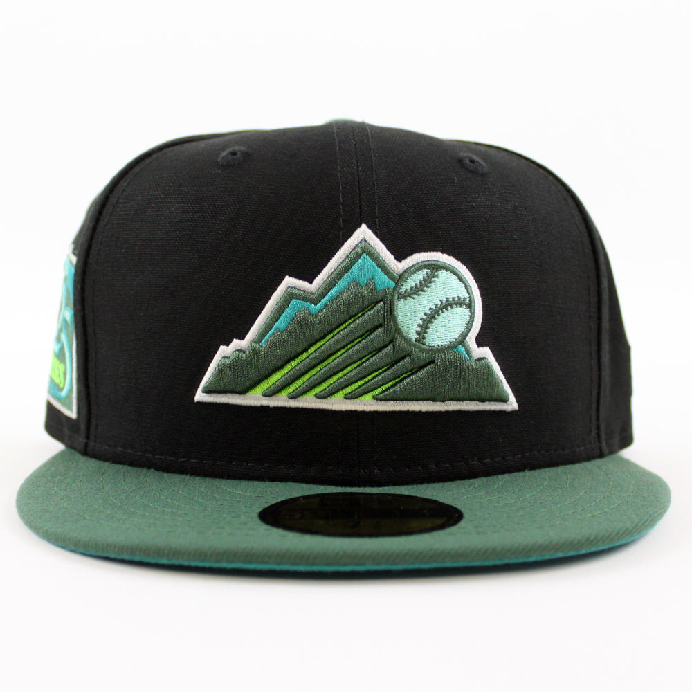 Colorado Rockies 25th Anniversary New Era 59Fifty Fitted Hat (GITD Bla –  ECAPCITY