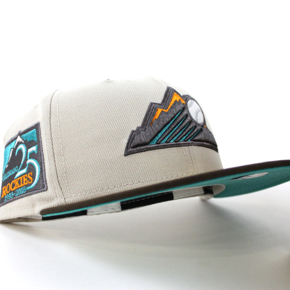 【US限定】NEW ERA 59FIFTY MLB Colorado Rockies Ice Stone Colorado Rockies 25th Anniversary New Era 59Fifty Fitted Hat
