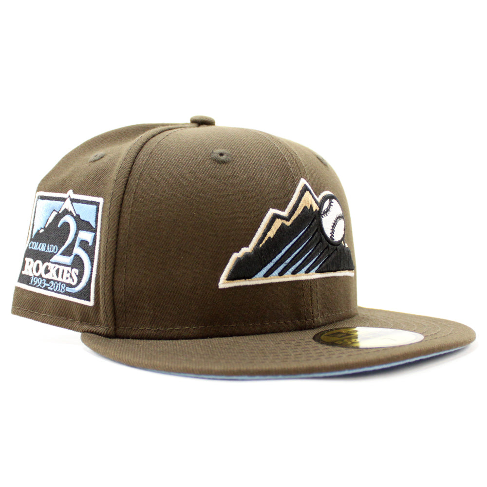 New Era Colorado Rockies Quiet Storm Hat Club Exclusive 2021 All Star Game Patch 59Fifty Fitted Hat Navy/Brown
