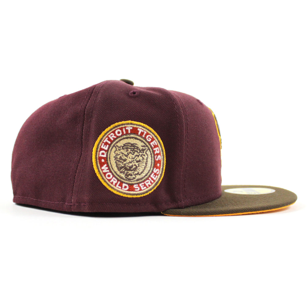 Burgundy Detroit Tigers 59fifty Custom New Era Fitted Hat – Sports