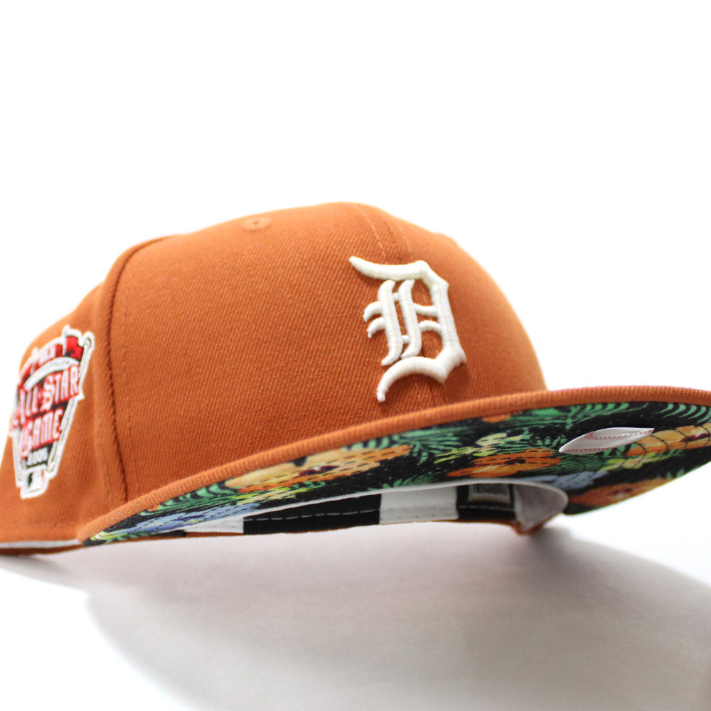 Detroit Tigers 2005 All-Star Game New Era 59Fifty Fitted Hat (Glow in the  Dark Logo Rust Floral Under Brim)