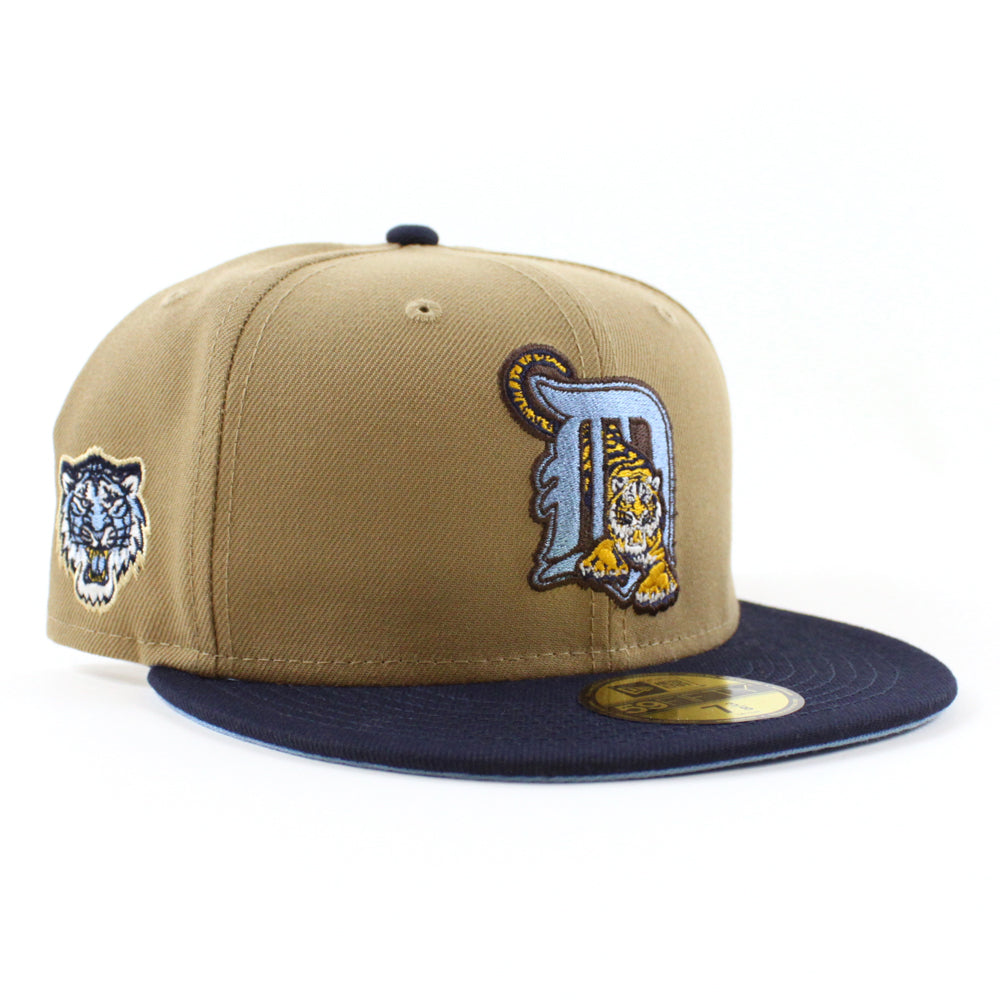 Detroit Tigers SOUTHPAW SLUGGA Plaid-Navy Denim Fitted Hat