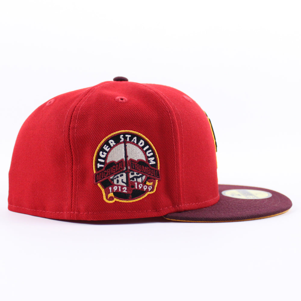 Burgundy Detroit Tigers 59fifty Custom New Era Fitted Hat – Sports