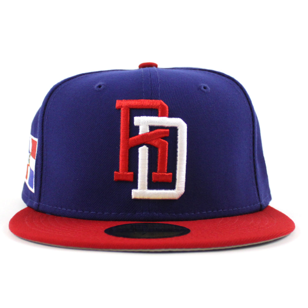 Dominican Republic 2023 World Baseball Classic (WBC) New Era 59FIFTY Fitted Hat (Navy Red Grey Under BRIM) 7 3/8