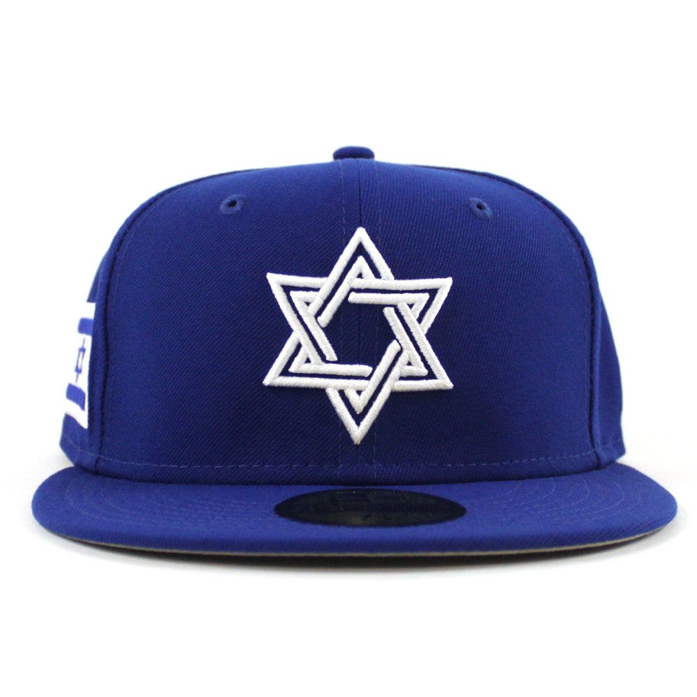 Israel 2023 World Baseball Classic (WBC) New Era 59FIFTY Fitted Hat (Blue Gray Under BRIM) 7 3/4