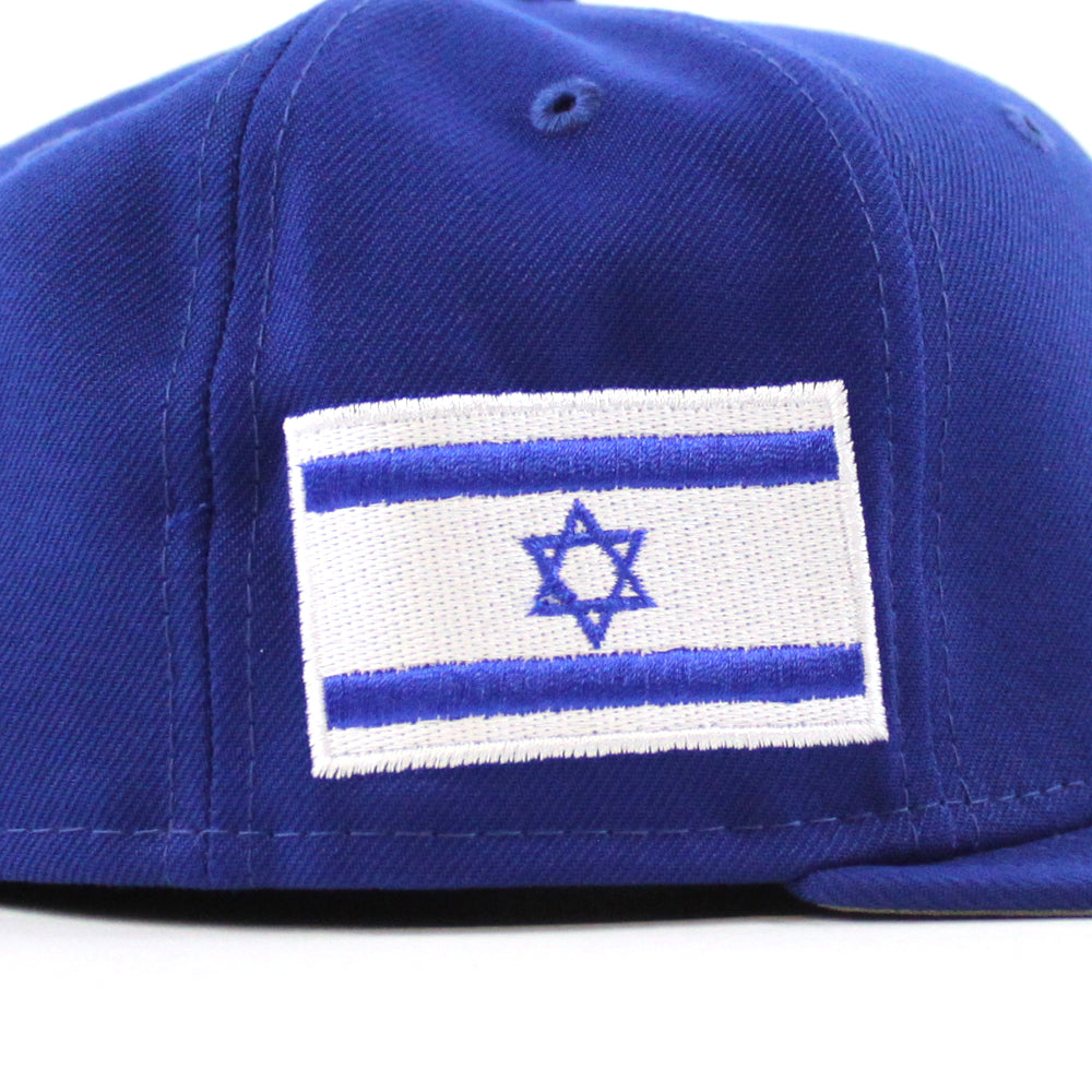 Israel 2023 World Baseball Classic (WBC) New Era 59FIFTY Fitted Hat (Blue Gray Under BRIM) 7 3/4