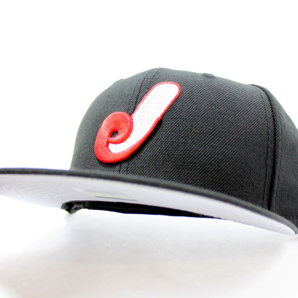 Jacksonville Expos 1987 Retro New Era 59Fifty Fitted Hats (Black