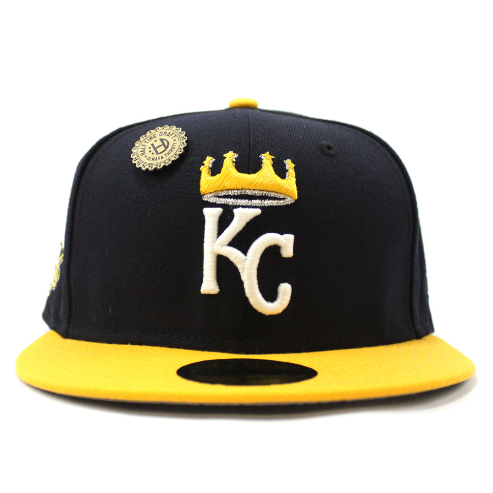 Kansas City Royals Mitchell & Ness Bases Loaded Fitted Hat - Royal/Tan