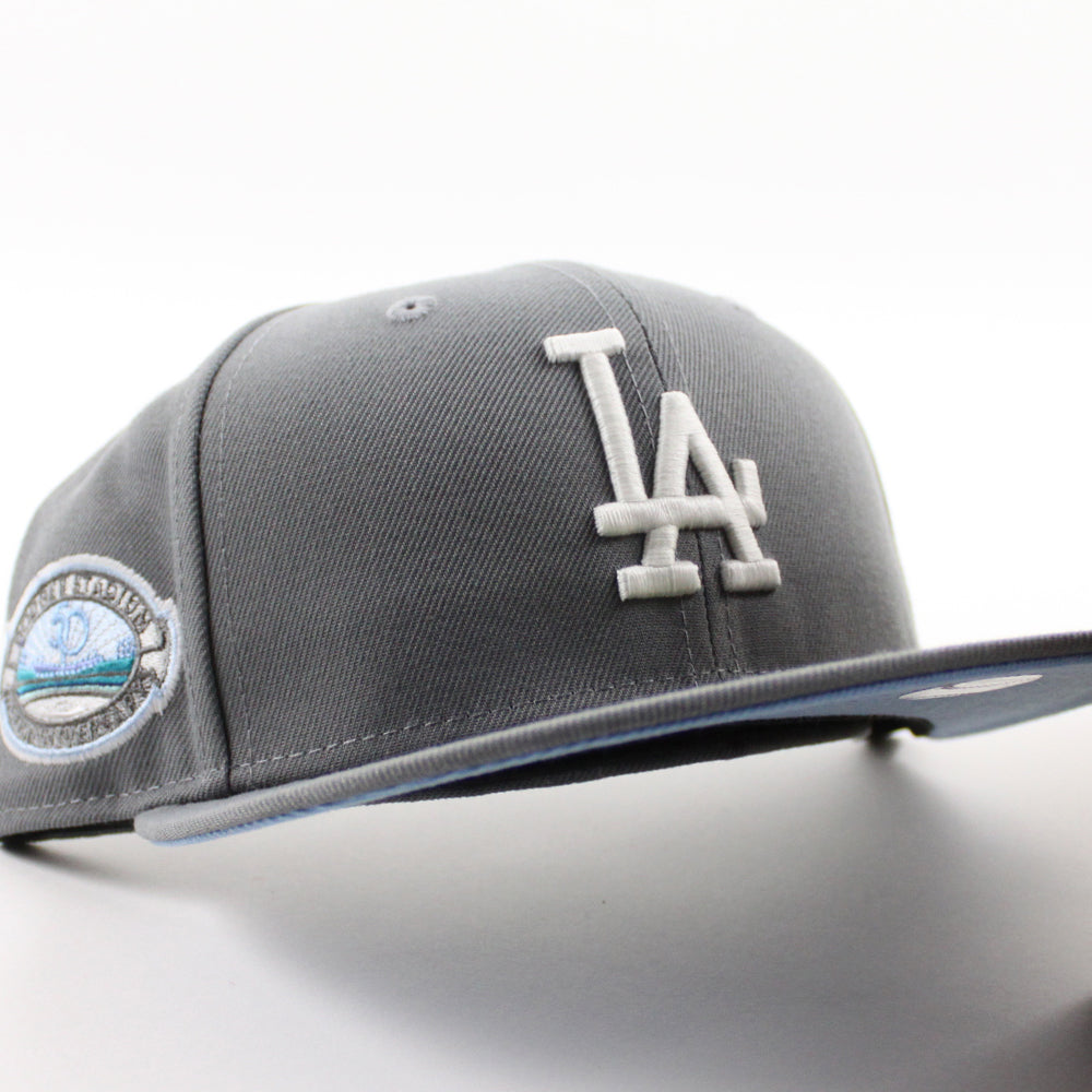 Brooklyn Dodgers New Era Custom 59FIFTY Gray Metallic Suede Patch Fitted Hat, 7 3/4 / Gray