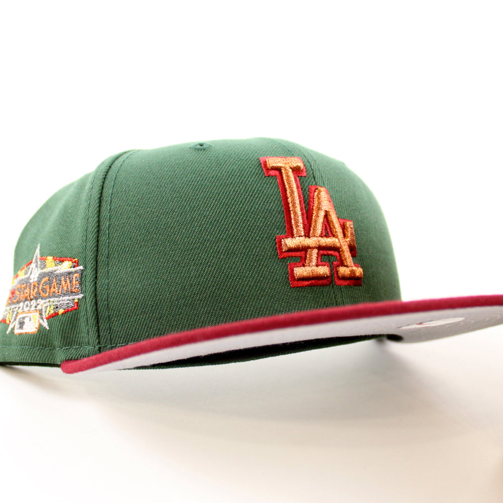 Los Angeles Dodgers 2022 All Star Game New Era 59Fifty Fitted Hat (CILANTRO  CARDINAL Gray Under Brim)