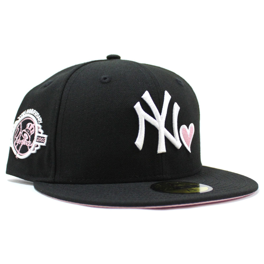 New york yankees mlb heart black 59fifty cap Clearance