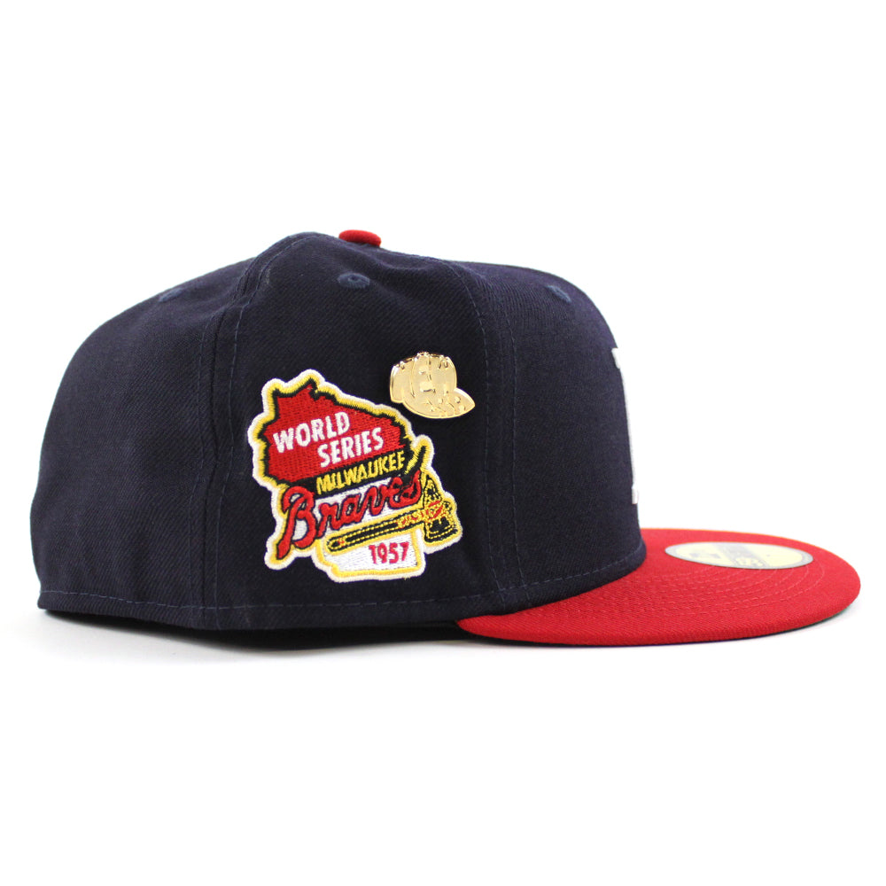 New Era 59Fifty Milwaukee Braves Hat – 1957 World Series, Black, Fitted – RARE