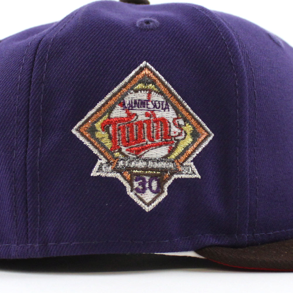 Minnesota Twins New Era Purple Custom Wrestle Pack Side Patch 59FIFTY Fitted Hat, 7 3/4 / Purple