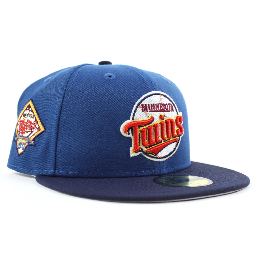 Minnesota Twins 30th Anniversary New Era 59FIFTY Fitted Hat (SeaShore Blue Oceanside Gray Under BRIM) 7 1/2