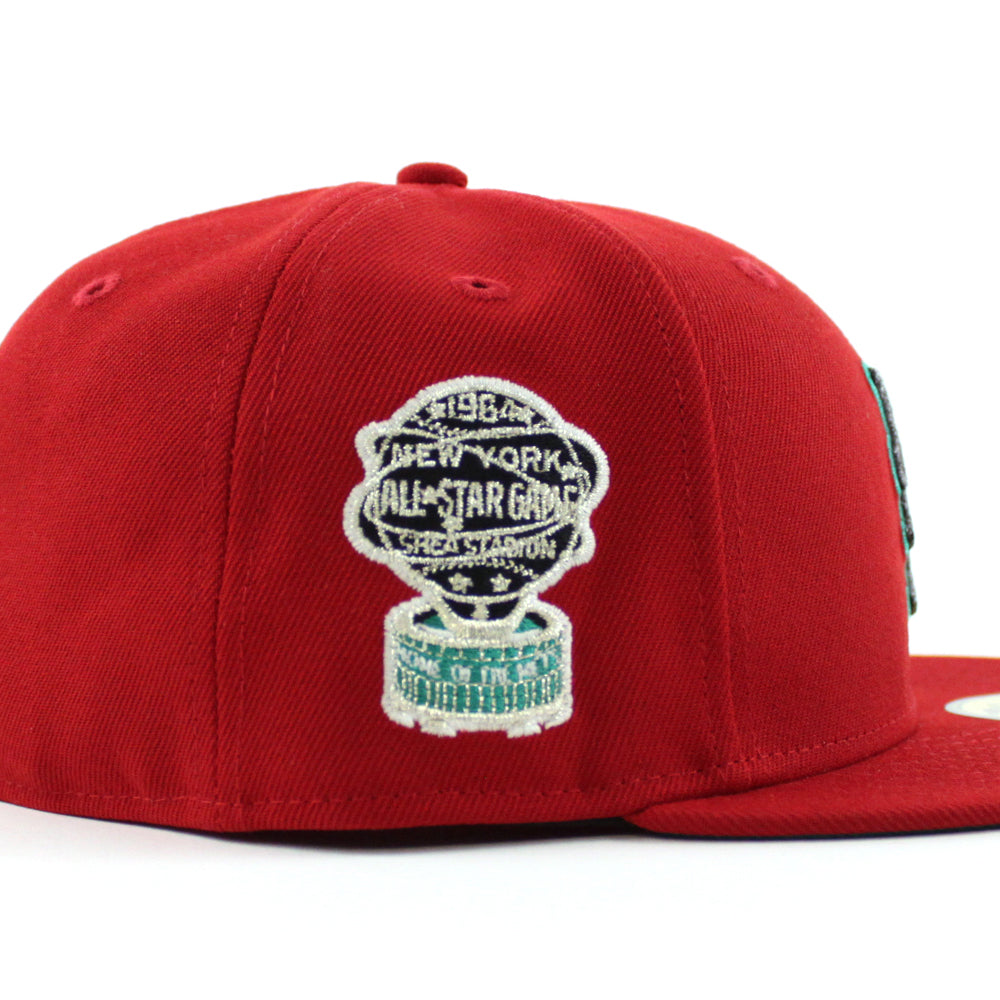 New York Mets 1964 All Star Game59Fifty New Era Fitted Hat (Scarlet  Turquoise Under Brim)