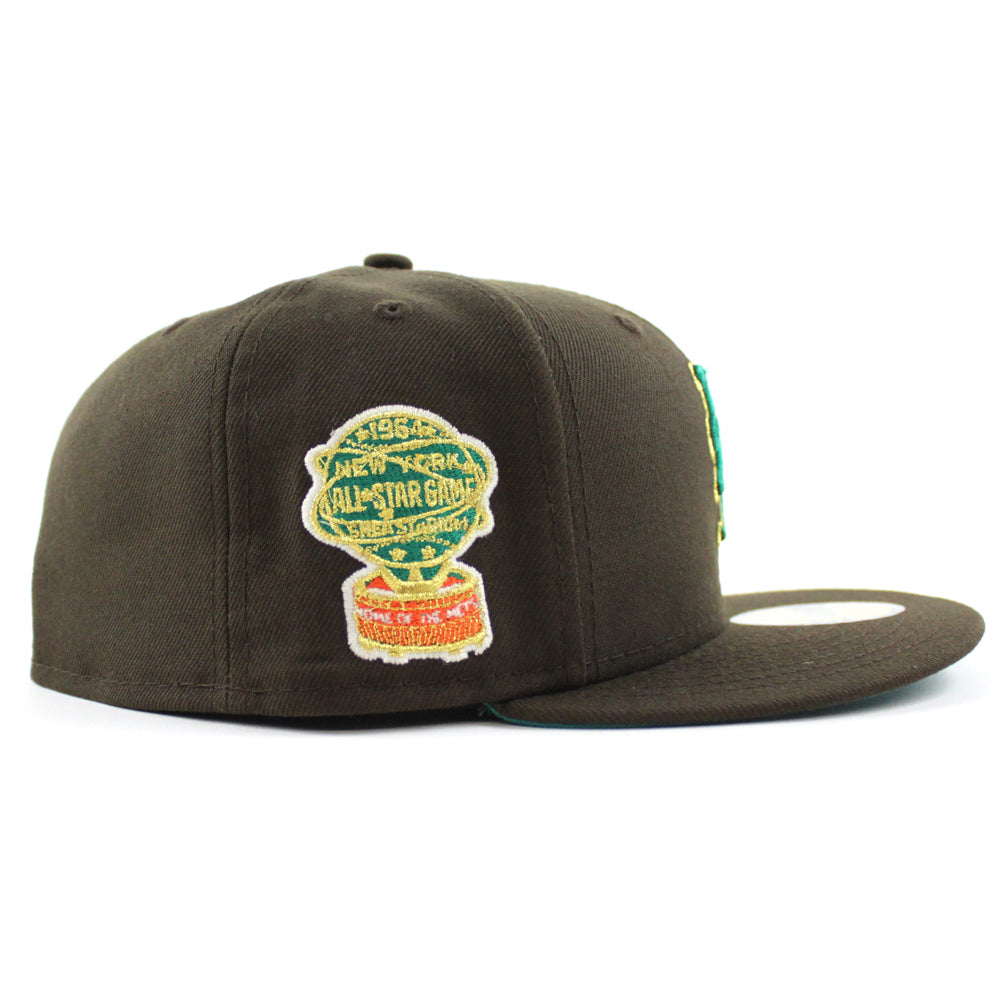 New York Mets 1964 All Star Game 59Fifty New Era Fitted Hat (Walnut  Turquoise Under Brim)