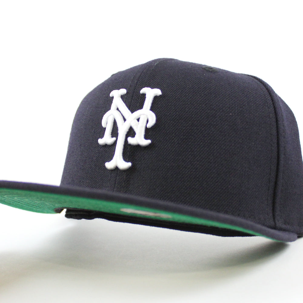 New York Mets New Era 59Fifty Fitted Hat (Navy Green Under Brim) – ECAPCITY