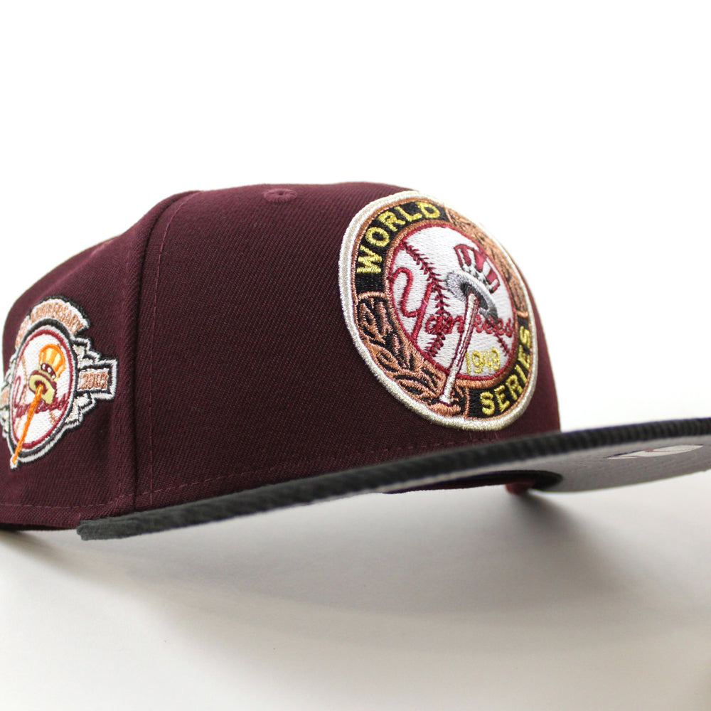 Maroon yankees hat top