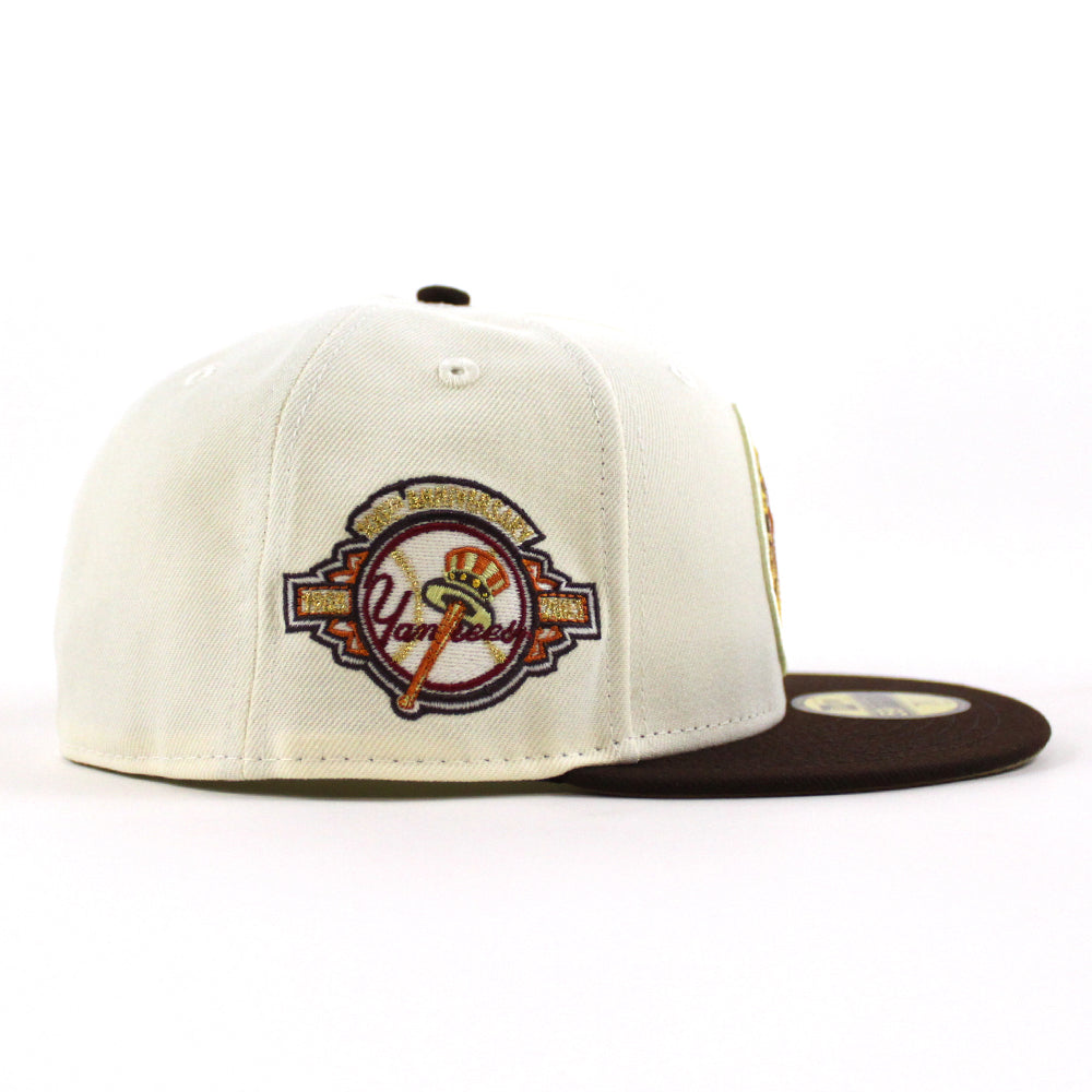 New York Yankees New Era 1956 World Series 59FIFTY Fitted Hat - White/Brown