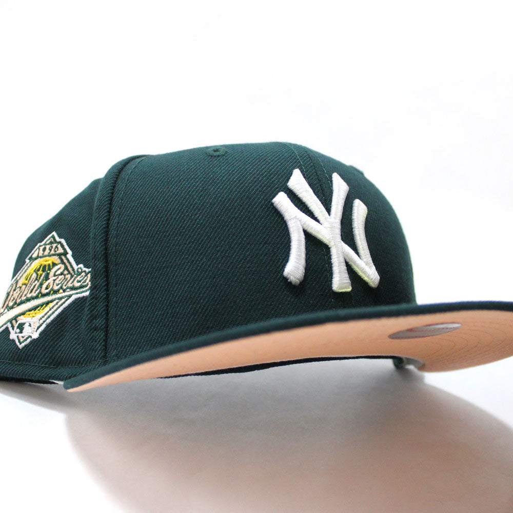 New Era Mens MLB New York Yankees 1996 World Series 59FIFTY Fitted Hat 70652347 Walnut, Dark Green Undervisor 7 1/8