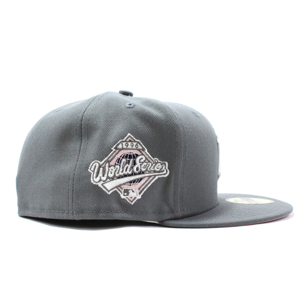 Grey yankees hat pink brim Clearance