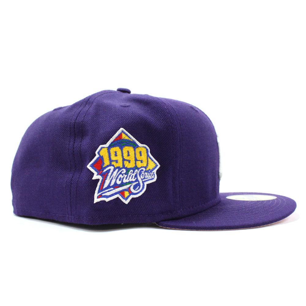 Purple yankee fitted pink brim Clearance