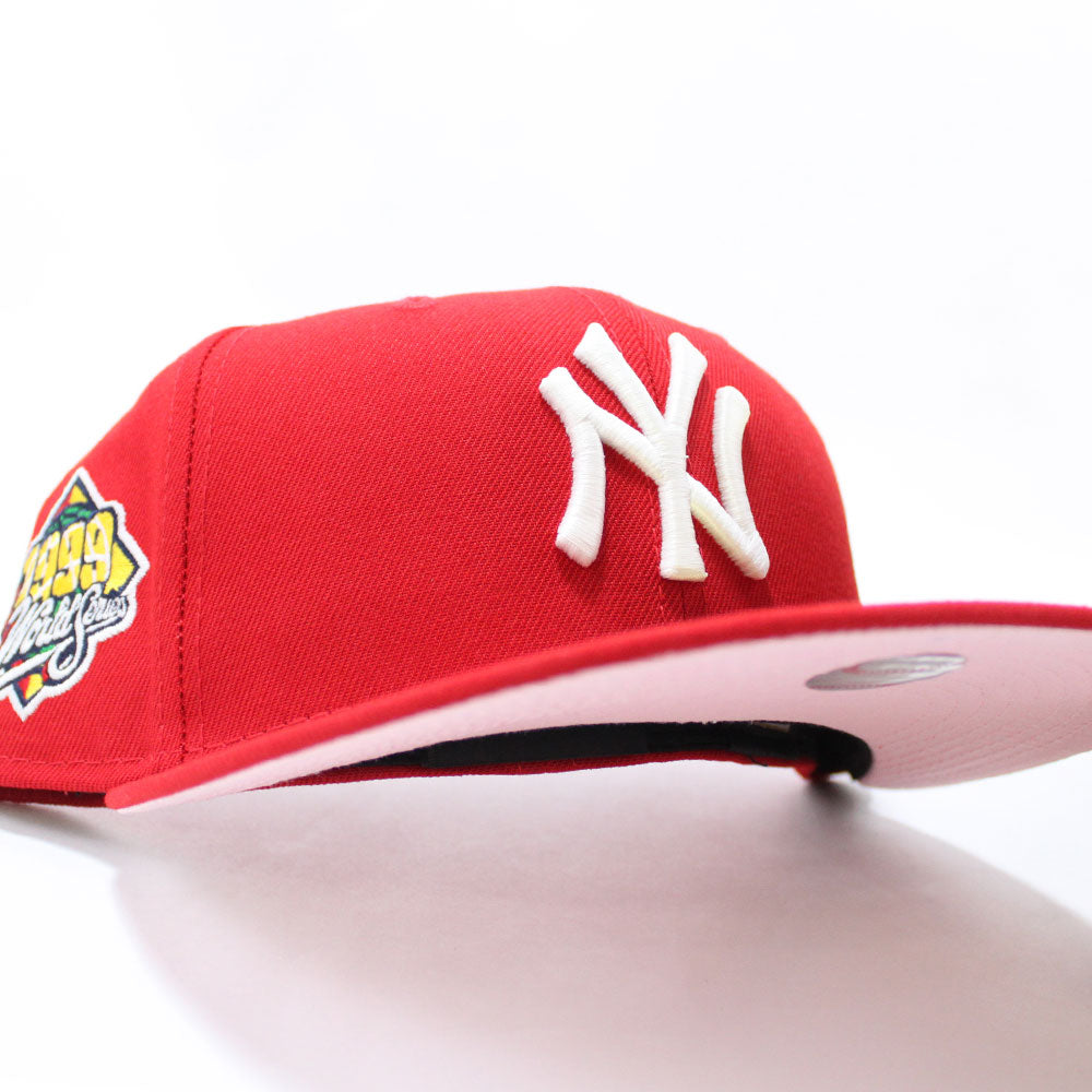 Pink brim world series hat Clearance