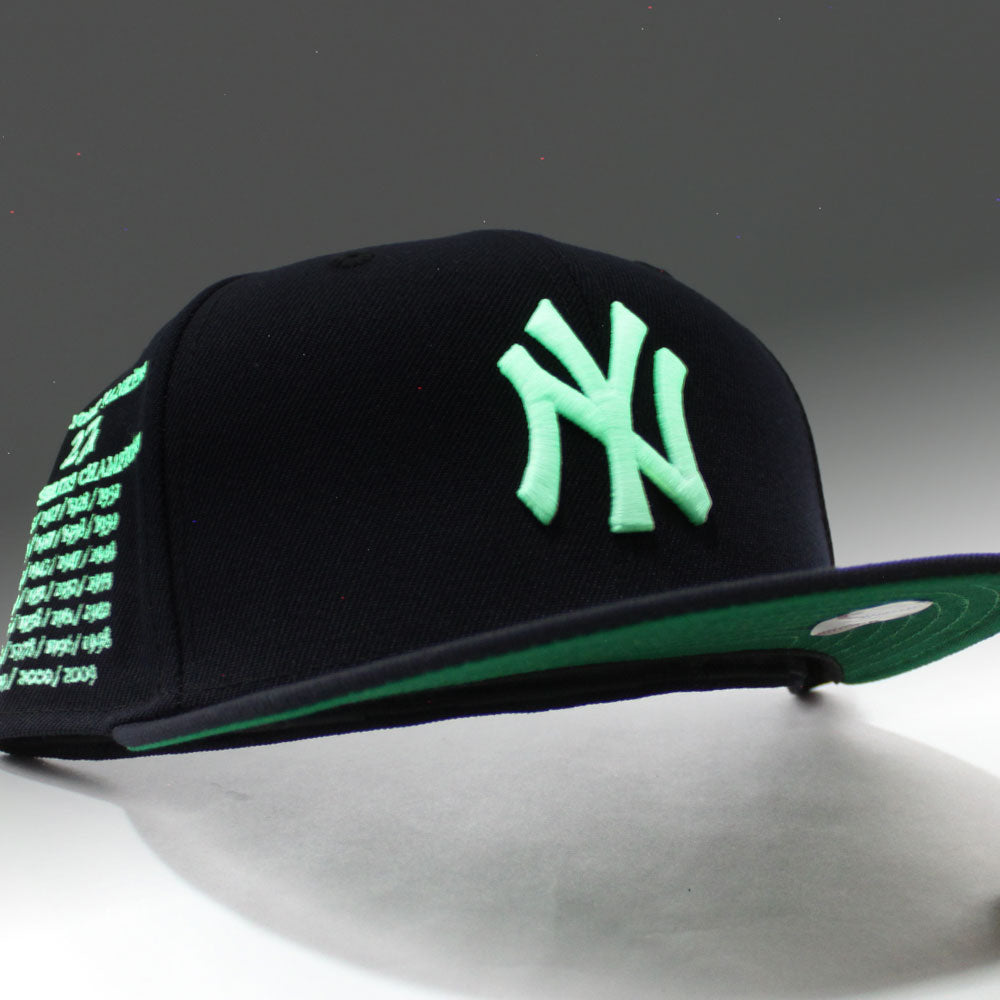 7 7/8 - New York NY Yankees 27x World Champions New Era Fitted Hat W/ Grey  UV